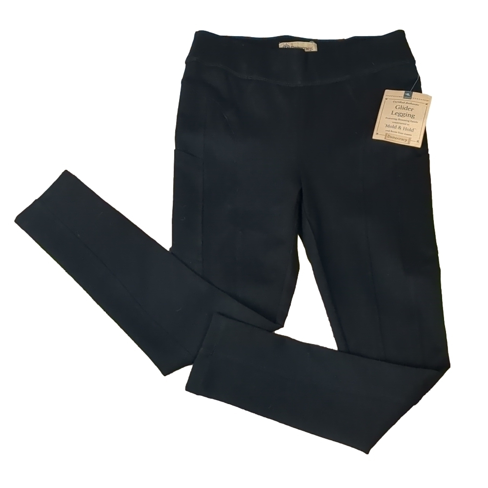 DEMOCRACY black glider leggings size small